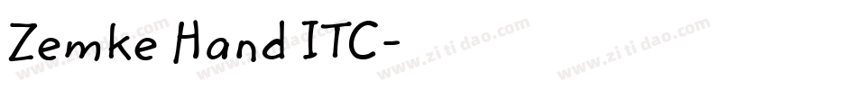 Zemke Hand ITC字体转换